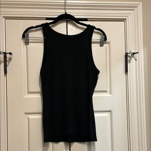 a new day Black Ribbed Tank Top